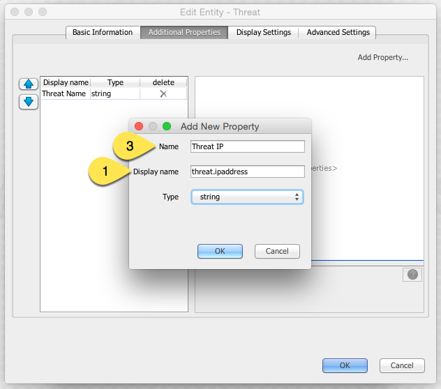 Adding a field using Maltego entity field editor