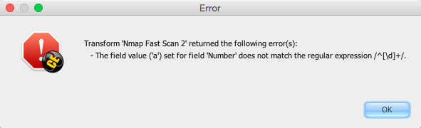 Input validation error