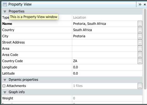 Entity fields in "Properties View"